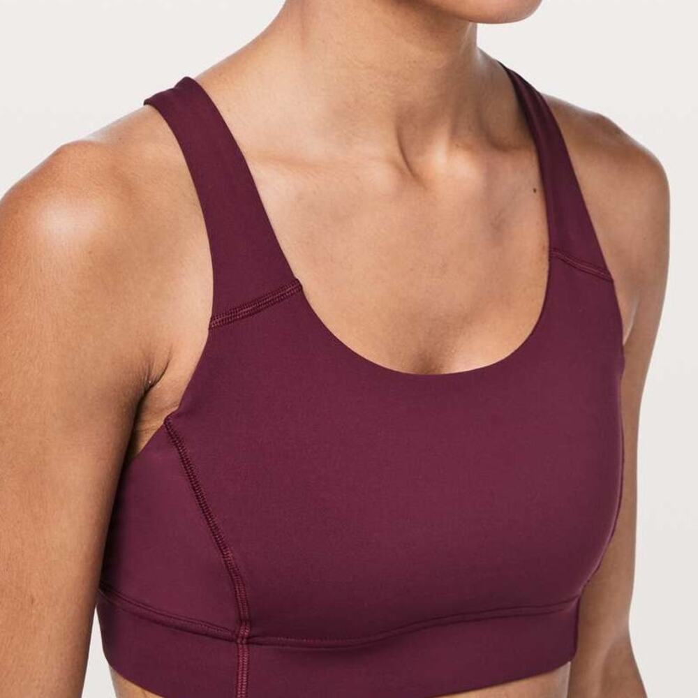 Lululemon Power Through Bra Deep Ruby Women's Size 6 New With Tags Condition